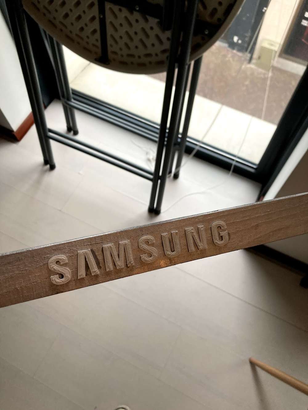 3D-printed Samsung logo